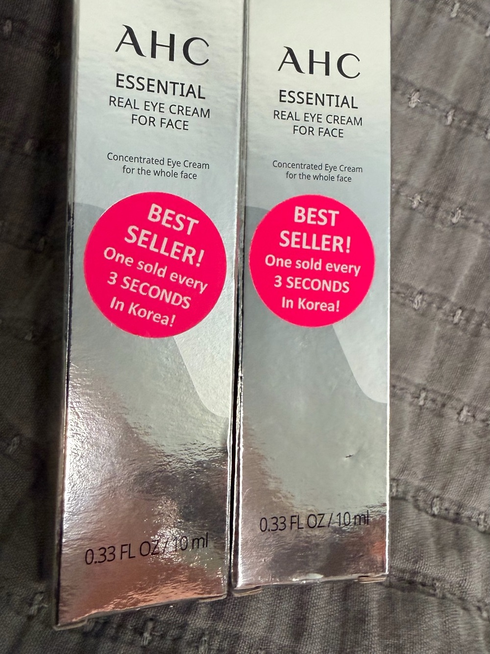 2 - AHC Concentrated Essential Real Eye Cream for Face – (0.33 fl oz each)